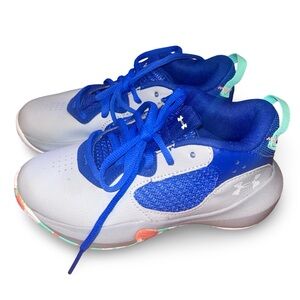 Under Armour Lockdown 6 Basketball Shoes Blue/Grey Unisex Size 13